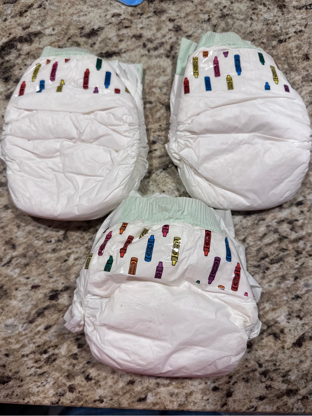 Dryper Disposable Baby Diaper with Colorful Crayon Print - 1990s Vintage White